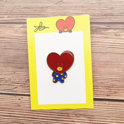 

Cartoon Kpop BTS Badge Metal Brooch Pins Breastpin Fans Favor Gifts NEW