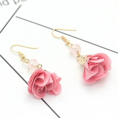 

Olaru Vintage Long Flower Crystal Stud Earrings Fashion Extendy Cute Earring for Women Brincos Drop Shipping Bijoux Female hOT
