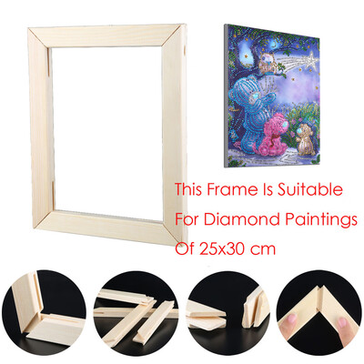

Gobestart 5D Diamond Painting Frame Photo Picture Frame DIY Cross Stitch Embroidery Wooden