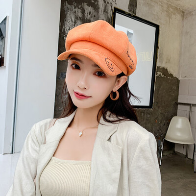 

Octagonal Hat Womens Net Red English Small Fragrant Hat New Autumn&Winter Japanese Vintage Joker ins Beret Women