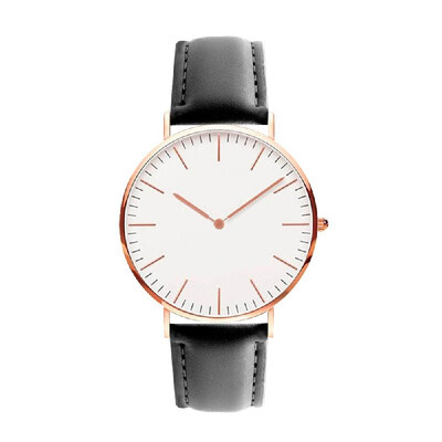 

Men Women Fashion Simple Ultra-Thin Watch Minimalist Casual Leather Band Wrist Watch