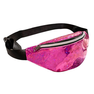 

Sports Fashion Women Sequins Waist Packs PU Leather Shoulder Chest Bags