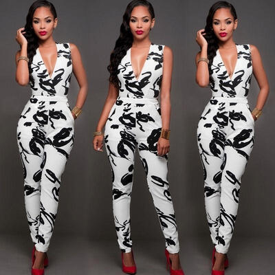 

Sexy Womens Sleeveless Bandage Bodycon Jumpsuit Romper Trousers Evening Clubwear
