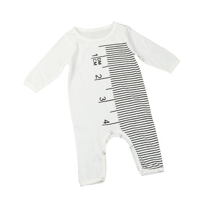 

Newborn Infant Baby Boy Girl Ruler Pattern Jumpsuit Romper Outfits Clothes