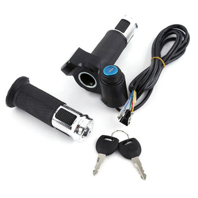 

EBike Electric Scooter Throttle Grip 12-99V Handlebar LED Digital Meter Parts