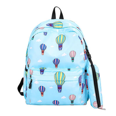 

Travel Balloon Print Backpack Women Large Capacity Nylon Casual Knapsack