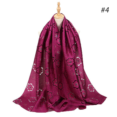 

Cut flower scarf new flower gold silk scarf soft organza fashion headscarf travel sunscreen shawl