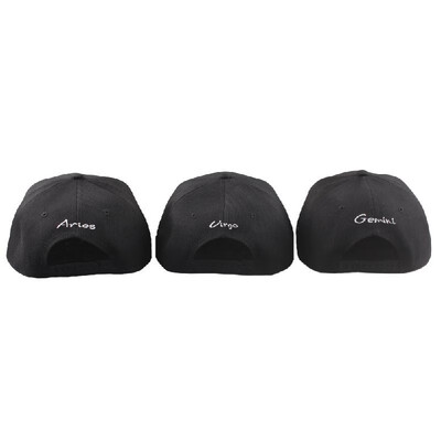 

New Fashion Men Women Cap Pattern Embroidery Eyes Snap Back Flat Hat Baseball Hip-Pop Cap Black