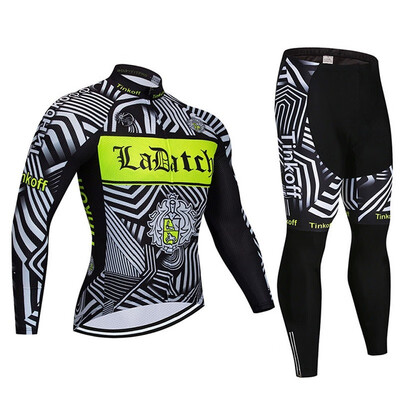 

Cycling jersey 2018 pro team Tinkoff winter thermal fleece bicycle clothing set ropa ciclismo invierno bike jersey bib pants kit