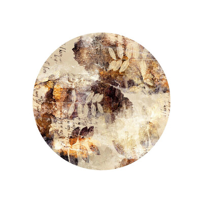 

Toponeto 3D New Round Flower Print Desktop Floor Door Waterproof Home Decorative Stickers