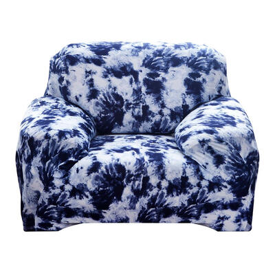 

Graffiti All-inclusive Couch Stretch Sofa Full Cover Slipcover Navy Blue