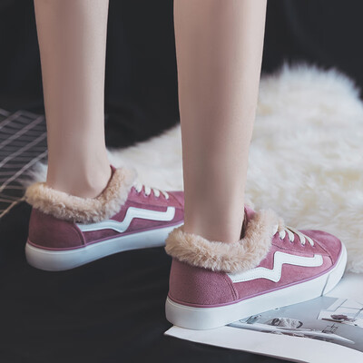 

The new fall 2018 fluffy shoes Korean version of Joker net red warm cotton shoes ins super fire port wind bean shoes