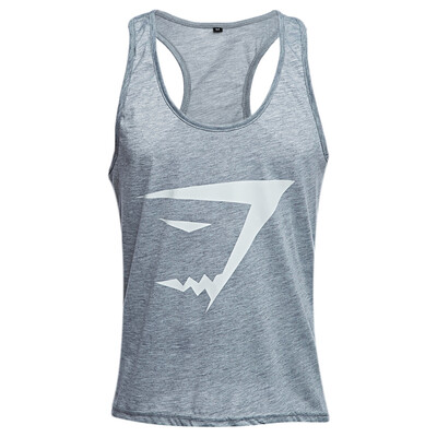 

Active Scoop Collar Printed Cotton Blend Men Racerback Gym Tank