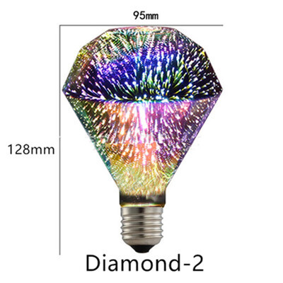 

3D Led Bulb E27 Fireworks Decorative Bulb 220V Party Lamp A60 ST64 G80 G95 Vintage Edison Night Light For Christmas Decoration