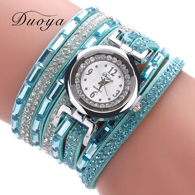 

Womens bracelet watch fashion womens full of rhinestones around the fashion watch duoya brand temperament watch