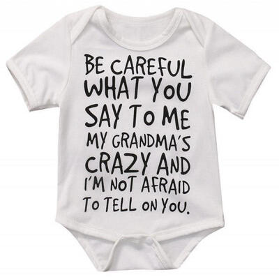 

The Hotsale&New Fashion 0-24M Tops Newborn Baby Boy Girl Romper Letter Print Bodysuit Clothes Sunsuit Outfits
