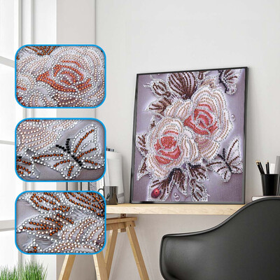 

Gobestart Special Shaped Diamond Painting DIY 5D Partial Drill Cross Stitch Kits Crystal R