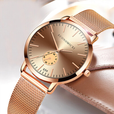 

RM Luxury Rose Gold Watches Women Wristwatches Mesh Strap Quartz Watches