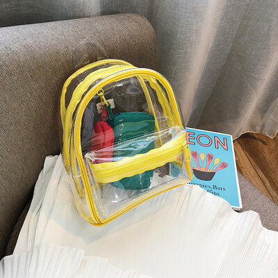 

2019 new small bag female literary temperament backpack personality transparent child bag casual simple handbag