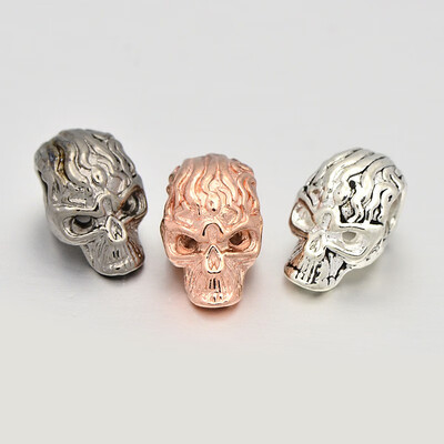

Alloy European Skull Beads Large Hole Bead Lead Free & Nickel Free Mixed Color 14x85x8mm Hole 45mm