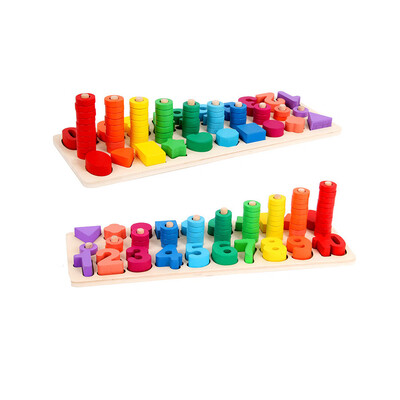 

YIWULAWooden Child Education Toy Tower Stacking Colorful Puzzle Toddler Learning Gift