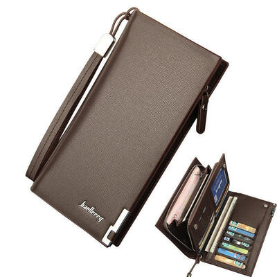 

Men&39s Leather Wallet Bifold ID Card Holder Purse Checkbook Long Clutch Billfold