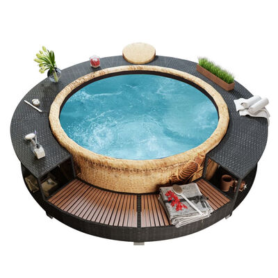 

Spa Surround Poly Rattan Black