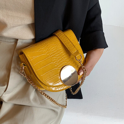 

Womens bag 2019 new fashion chain shoulder bag summer small fresh air Messenger bag wild ins chain bag