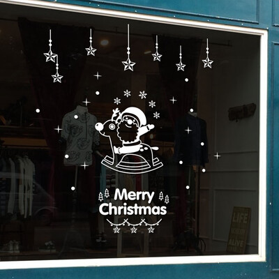 

Tailored New Year Merry Christmas Snowflake Wall Sticker Home Shop Windows Decals Decor