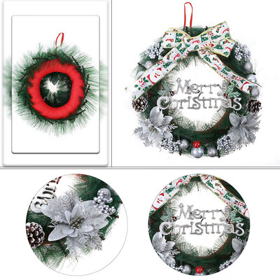 

Tailored Christmas Wreath Decor For Xmas Party Door Wall Hanging Garland Ornament 40CM