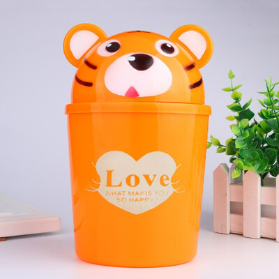 

Gobestart Trumpet Desktops Mini Creative Covered Kitchen Living Room Trash Can