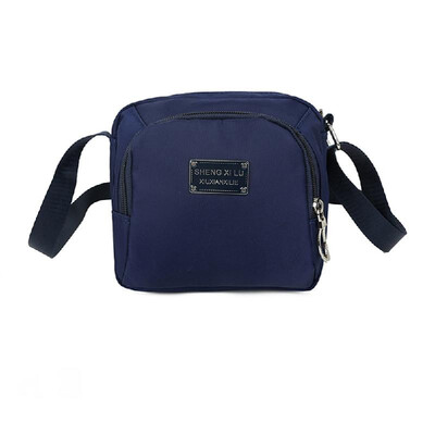 

New Fashion Women Crossbody Bag Nylon Waterproof Zipper Fastening Pockets Solid Shoulder Bag