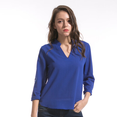 

Starmoon Women Fashion Long Sleeve Chiffon Shirt Tops V-Neck Casual Blouse