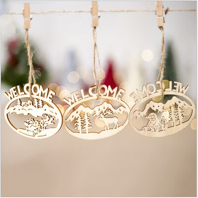 

Tailored 3pcs Christmas Santa Claus Decorations Wooden Shapes Ornaments Craft Xmas Gifts