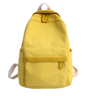 

Japanese Xiaoqingxin Canvas Shoulder Bag Girls Simple Pure Color Student Bag Campus Origin Wind Leisure Backpack