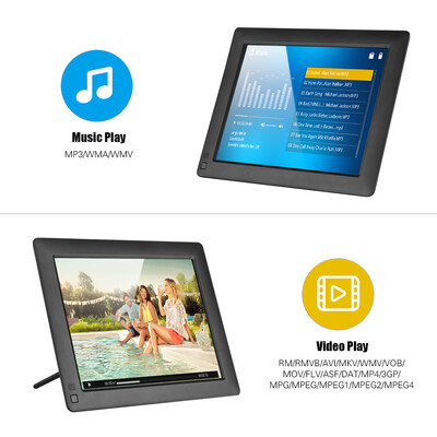 

Andoer 9 Inch Ultra-thin IPS-LCD Digital Photo Frame Desktop Album 1280 800 Supports PhotoMusic Video Clock6 Modes Calenda