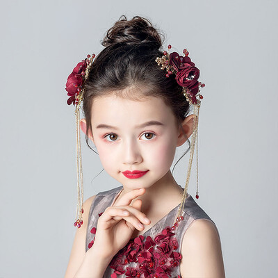 

Childrens hair accessories princess hairpin handmade flower childrens headwear dress accessories
