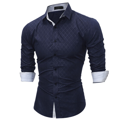 

New Umber Lingge Men\s Casual Slim Shirt