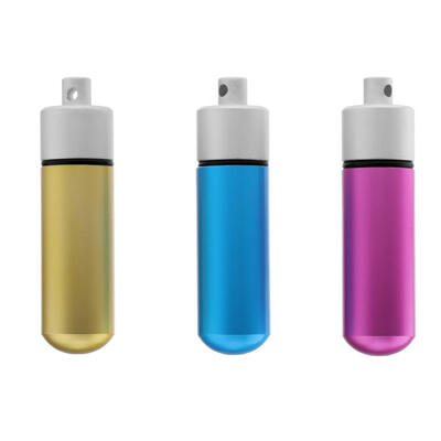 

3pcs Waterproof Aluminum Pill Bottle Container Medicine Holder Box Keychain