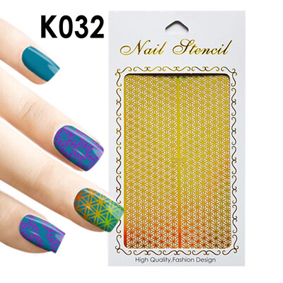 

Toponeto 1Pc Irregular Hollow Nail Art Vinyls Stencil Stickers Manicure