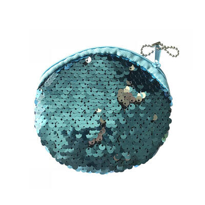 

Fashion Women Sequins Portable Keychain Change Purse Round Wallet Coin Bags
