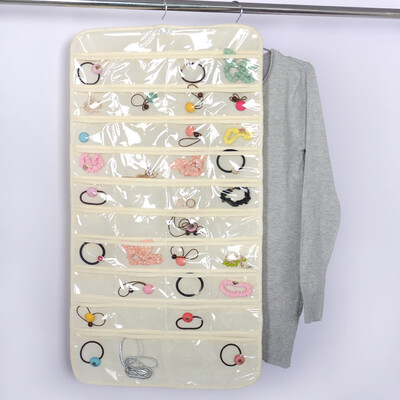 

〖Follure〗Jewelry Storage Bag 80 Pockets Jewelry Hanging Bag Display Bag Non-woven Fabric