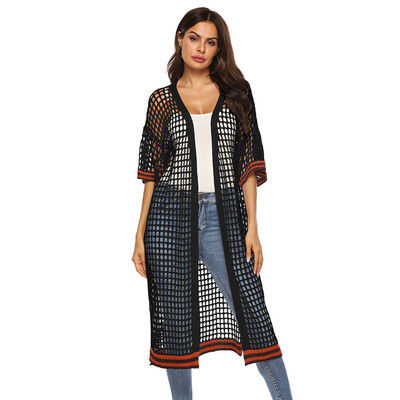 

Toponeto Women Half Sleeve Patchwork Open Cape Casual Coat Blouse Kimono Jacket Cardigan