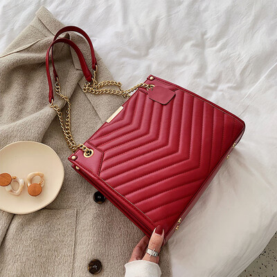 

Senior sense of foreign gas bag women 2019 new wave Korean Joker chain messenger bag temperament shoulder tote bag