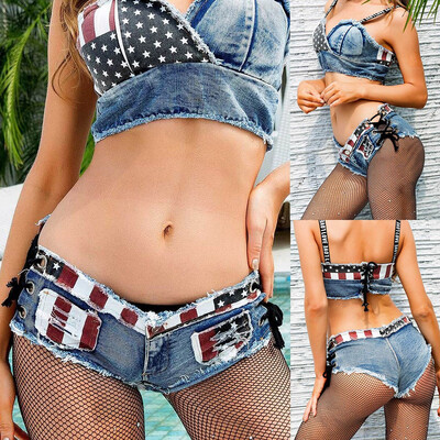 

〖Follure〗Sexy Women Denim Jeans Low Waist Super Mini Shorts Pants