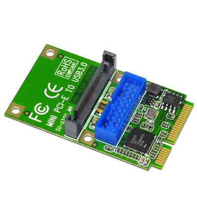 

SSU U3121 Mini PCI-E Express to USB 30 19Pin 20Pin Header Card for Desktop