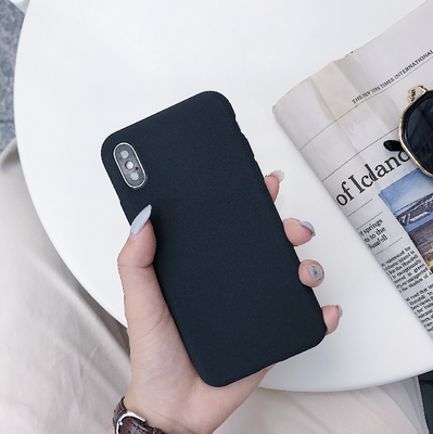 

New matte tpu mobile phone shell  material soft shell for apple 11 soft shell fine rock sand solid color mobile phone shell