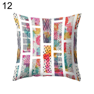 

Rhombus Geometric Throw Pillow Protector Case Cushion Cover Sofa Bedding Article