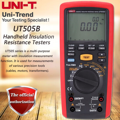 

UNI-T UT505B 1000V True RMS Handheld Digital Megger Insulation Resistance Meter Megohmmeter Multimeter Freq Cap Volt ohm tester
