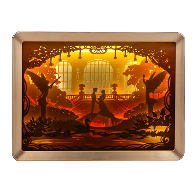 

Gobestart Light Shadow Paper Carved Lights Diy Creative Remote Control Small Night